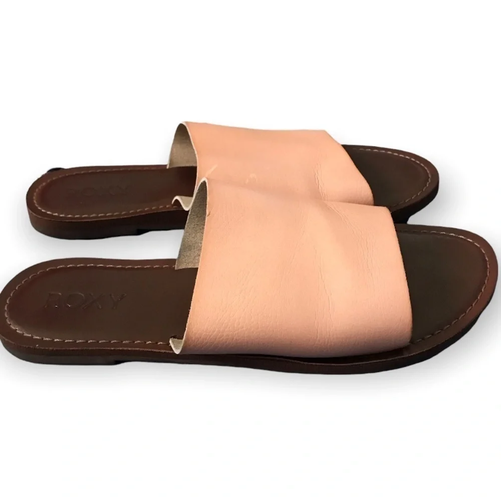 3/$15 Roxy peach slides/ flat sandals